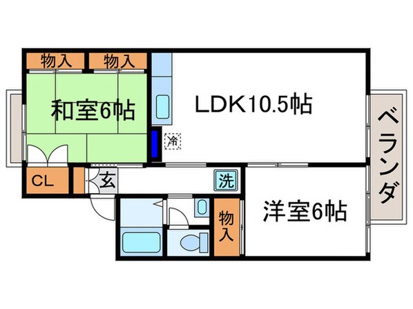 セジュ－ル山代上桂の物件間取画像